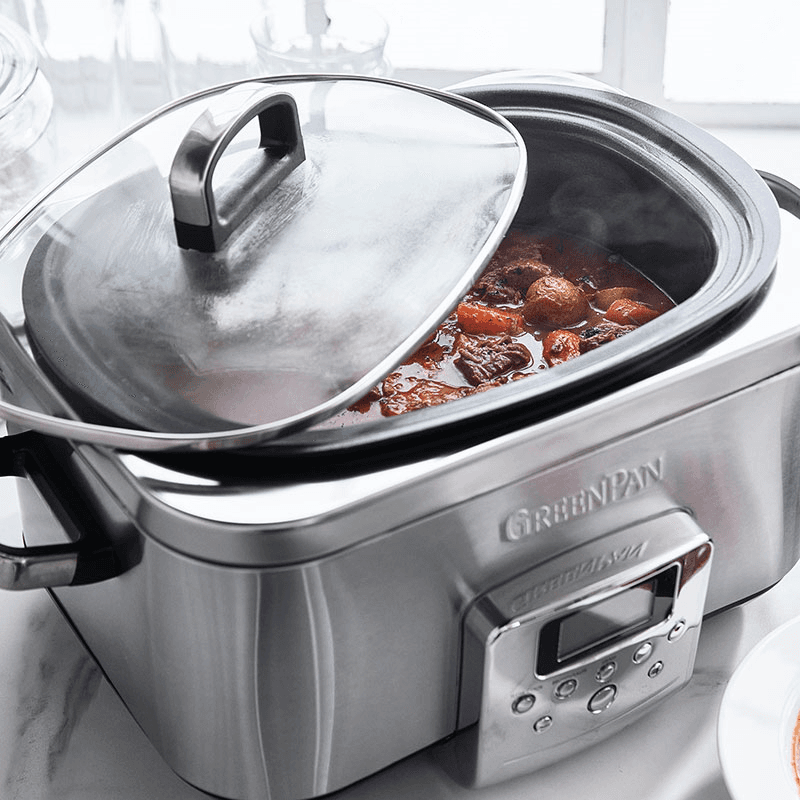 Non-Stick Slow Cooker, 6L, Stainless Steel