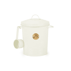 Image showing the Cantina Pet Food Canister & Scoop, 4L, Cream product.
