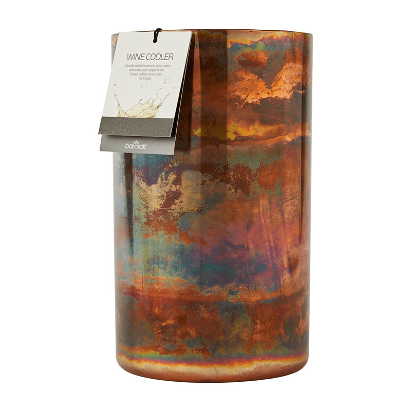 Double-Walled Wine Bottle Cooler, D12 x H20cm, Copper