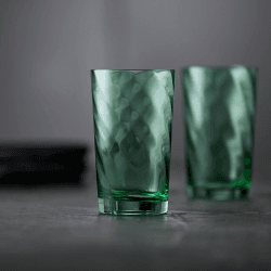 Image showing the Vienna Set of 4 Highball Glasses, 450ml, Green product.