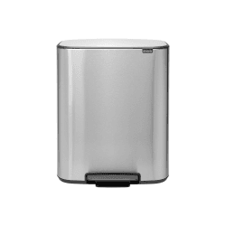 Image showing the Bo Pedal bin, 2 x 30L, Matt Steel product.