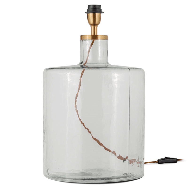 Edina Recycled Glass Table Lamp, H40.5cm, Clear