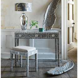 Image showing the Mother of Pearl Grey Console Table product.