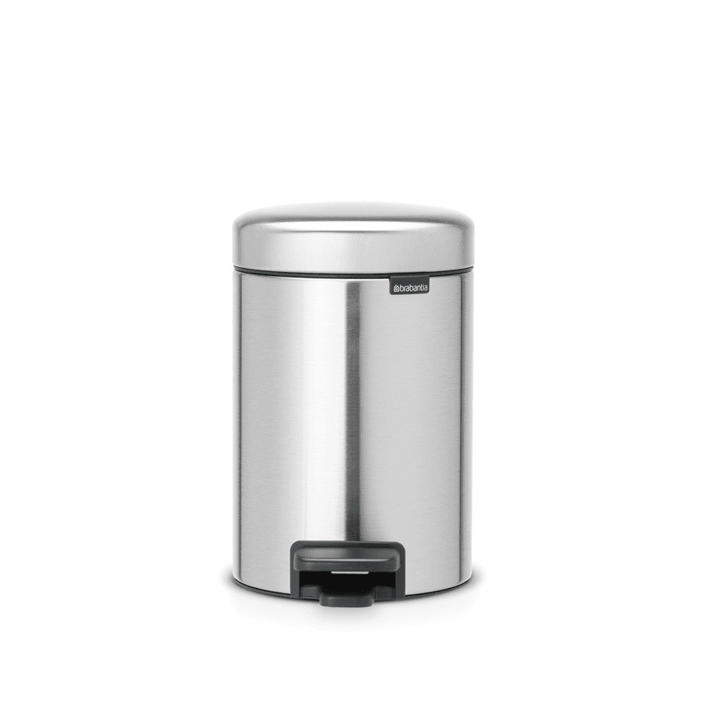 newIcon Pedal bin, 3 litre, Matt Steel