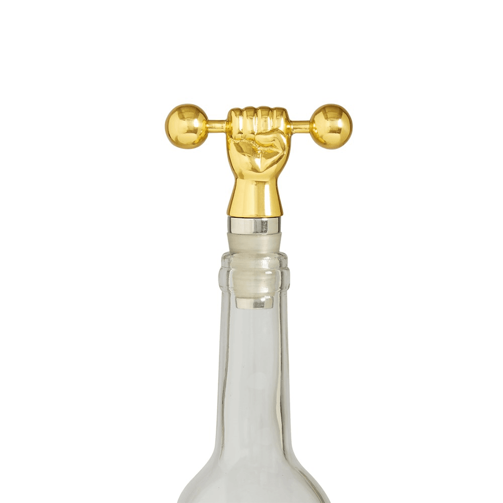 Barbell Bottle stopper, brass