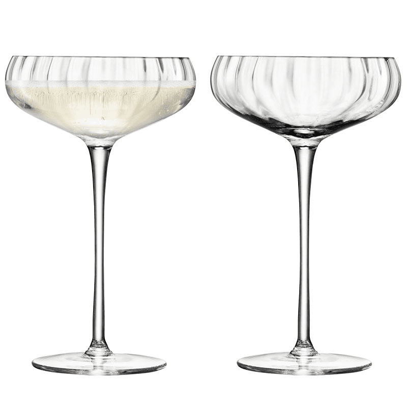 Aurelia Champagner Saucers Set of 2, 300ml, Clear Optic