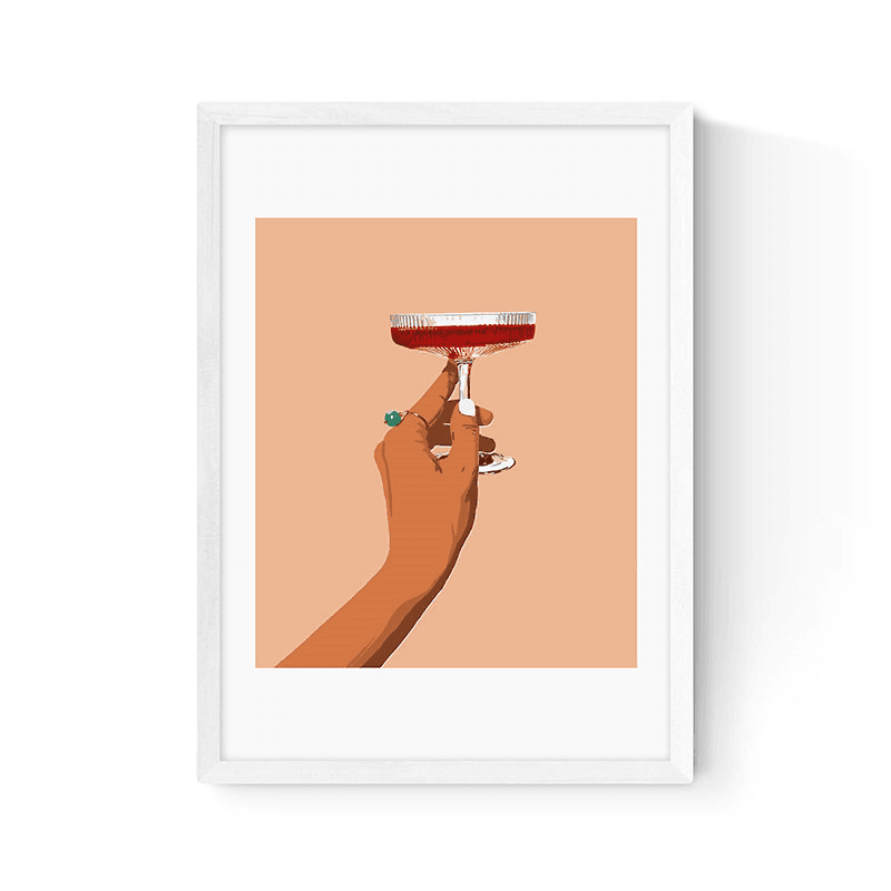 83 Oranges Cheers to Love Framed Art Print, Multi