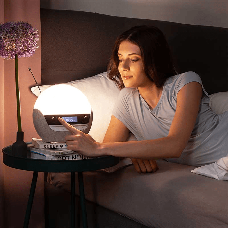 Bodyclock Luxe 700FM Alarm Clock, Grey