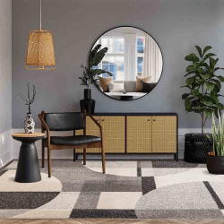Image showing the Muse Modern Art Deco Rug, 120 x 170cm, Grey product.