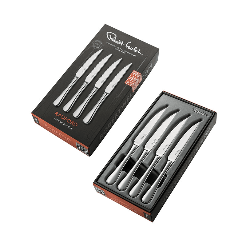 Radford Set of 4 Steak Knives, Stainless Steel