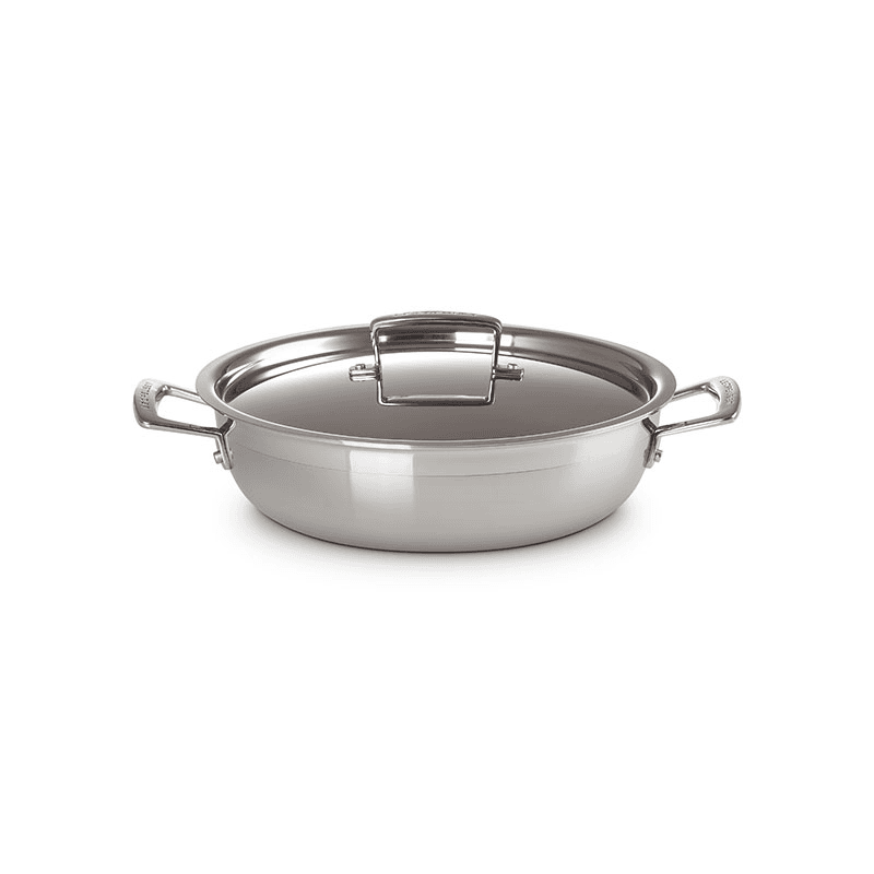 Classic 3-ply Shallow Casserole, 26cm, Stainless Steel