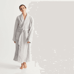 Image showing the Classic Cotton Unisex robe, extra large, pearl grey product.
