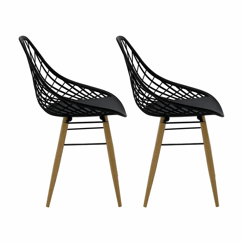 Philo Set of 2 Chairs, Black