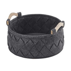 Image showing the Amy Small storage basket, 33 x 17.5cm - 7L, Dark Grey product.