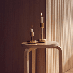 Image showing the Nappula Set of 2 Candleholders, Brass product.