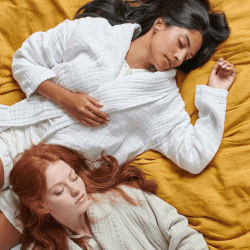 Image showing the Linen Double Duvet Cover, Ochre product.