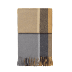 Image showing the Manhattan Plaid Throw, H200cm x W130cm, Yellow/Smoked Glass product.