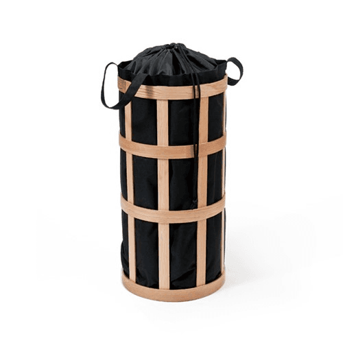 Laundry basket cage, H63 x W31 x D31cm, Black/Oak