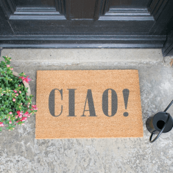 Image showing the Ciao Doormat, L60 x W40 x H1.5cm, Grey product.