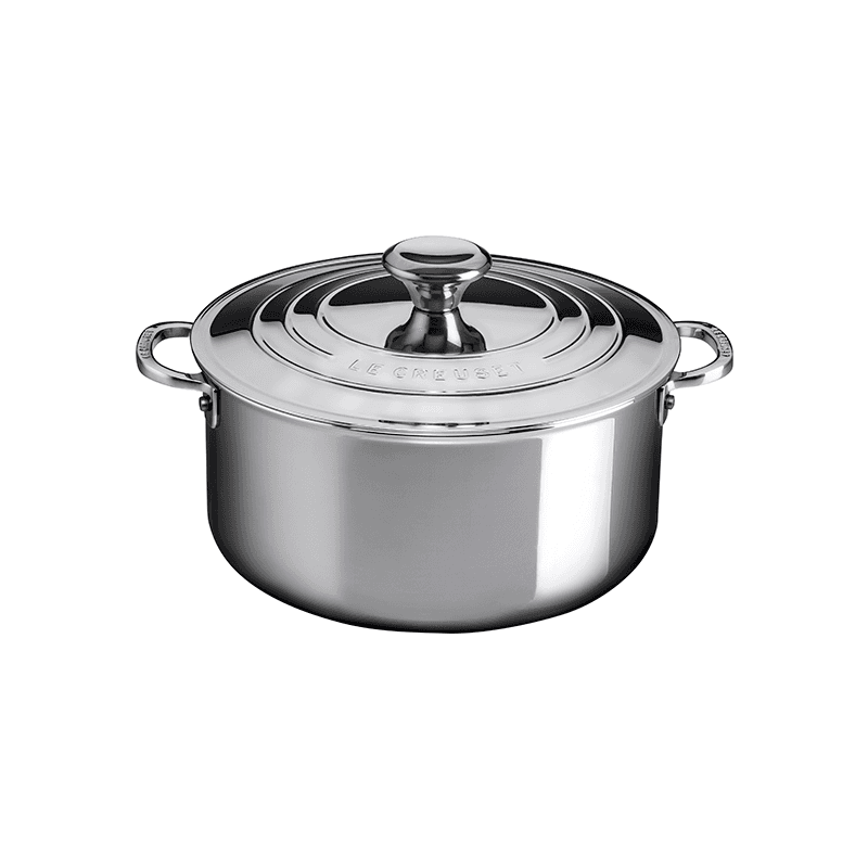 Signature Uncoated Casserole with lid, 24cm, Stainless Steel