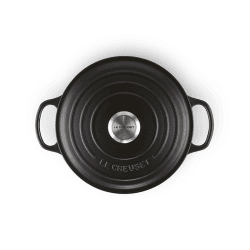 Image showing the Signature Cast Iron Round casserole, 26cm - 5.3 litre, Satin Black product.