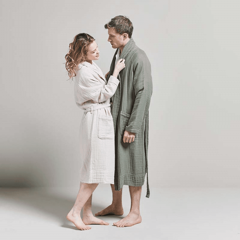The Dream Cotton Robe, Large, Moss