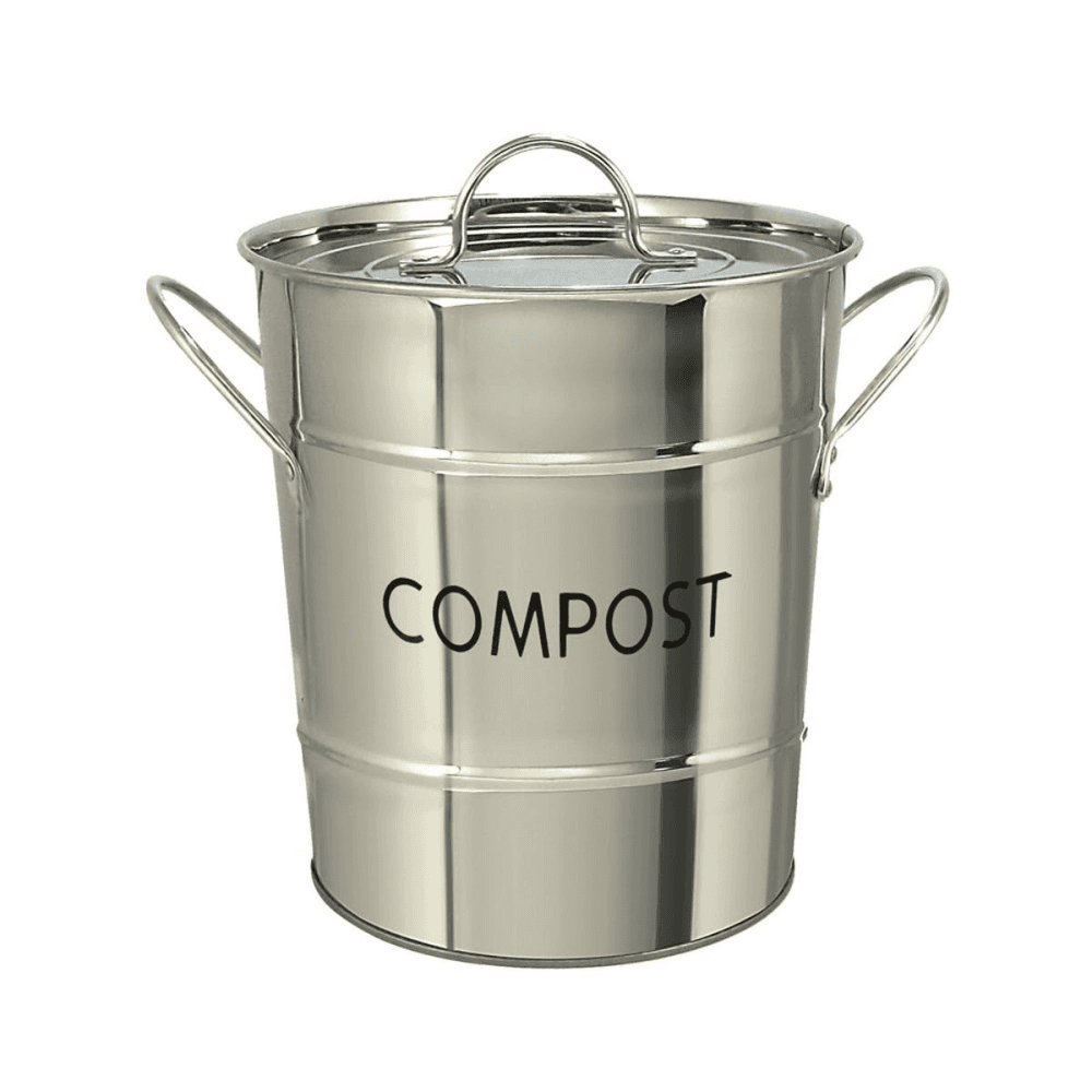 Compost pail, 26 x 20cm, Silver