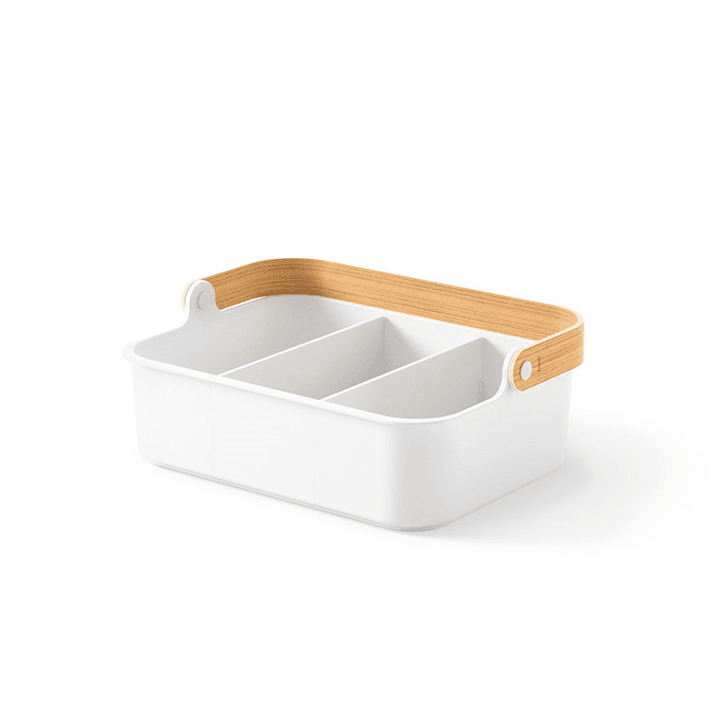 Bellwood Bin, White & Natural
