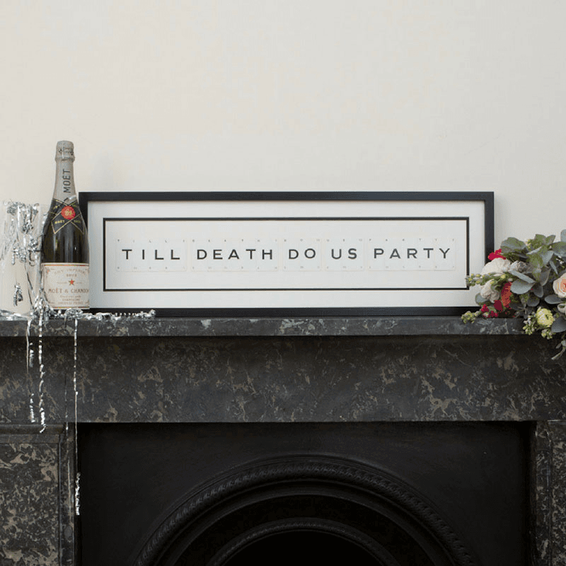 TILL DEATH DO US PARTY 'Till Death Do Us Party' Word Frame