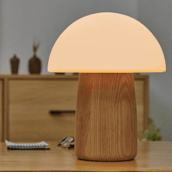 Image showing the Alice Mushroom Lamp, H32cm, White Ash product.