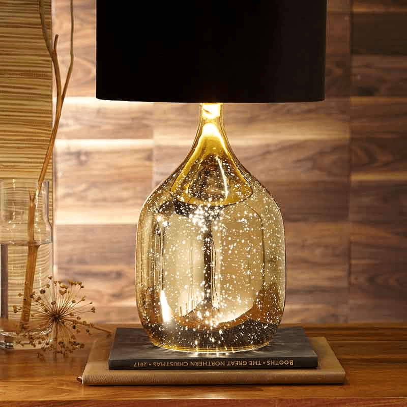 Stellar Table Lamp, H50cm, Champagne Gold Glass