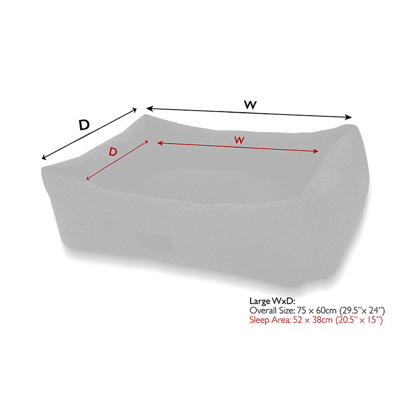 Luxury Boucle Box Bed, 75 x 60cm, Ivory
