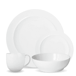 Image showing the White 16 piece tableware set product.