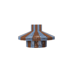 Image showing the Diana Lampshade, D45 x H28cm, Caramel Brown & Serenity Light Blue product.
