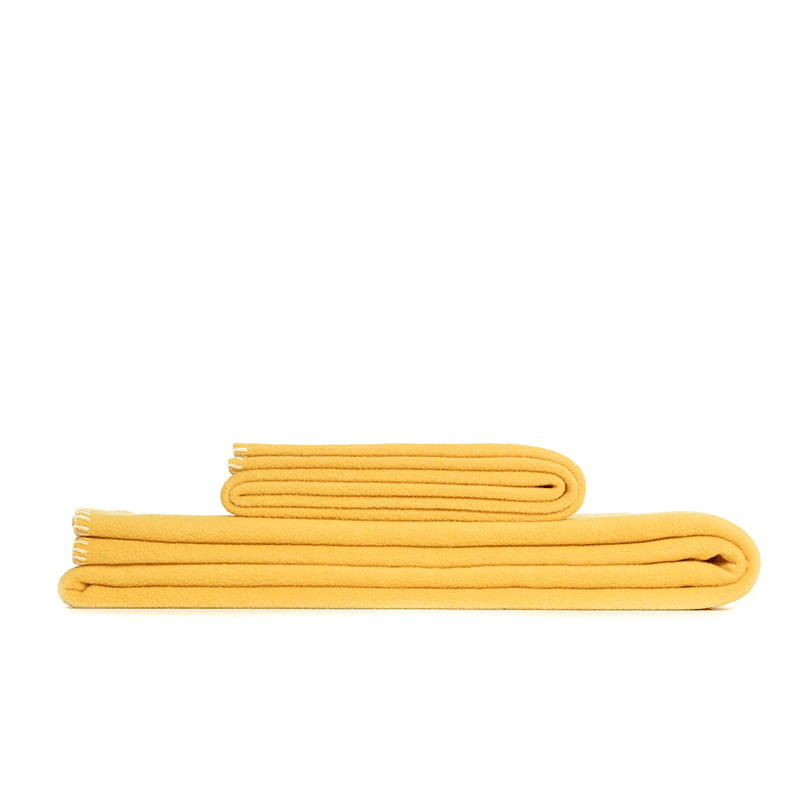 Fleece Throw, 145 x 200cm, Custard