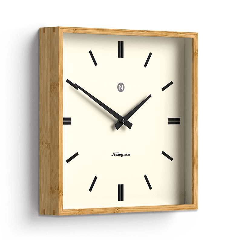 Fiji Wall Clock Moped Dial, 30cm, Light Bamboo