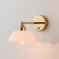 Image showing the Flower Wall Light, H16cm, Opal product.