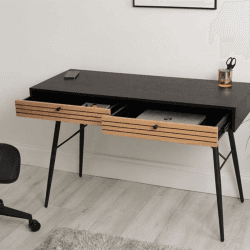 Image showing the Anders Smart Desk, Oak/Black product.