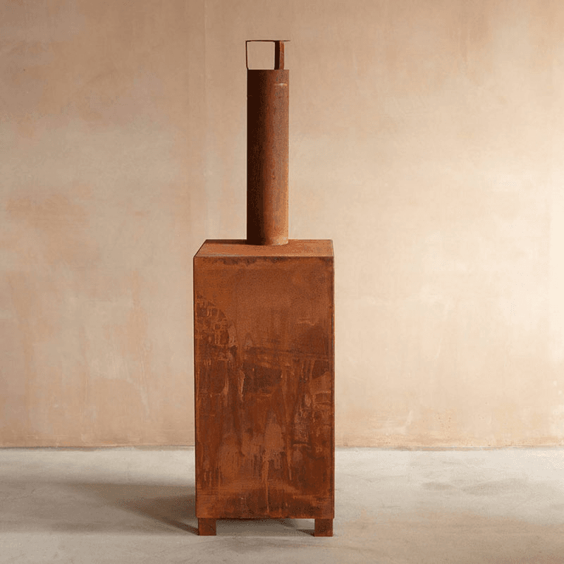 Outdoor Heater and Pizza Oven, H136cm, Rust