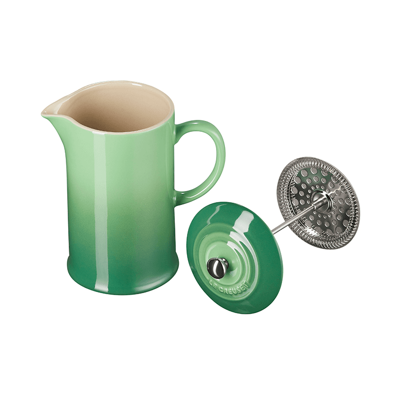 Stoneware Cafetiere with Metal Press, 1L, Bamboo Green