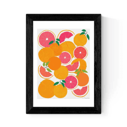 Image showing the Leanne Simpson Grapefruit Harvest Print, Orange product.