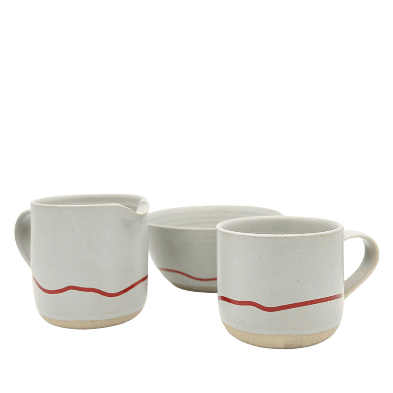Studio Jug, 400ml, Pebble & Red