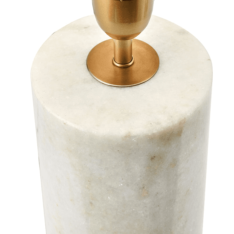 Kiorini Table Lamp Base, H35cm, White Marble