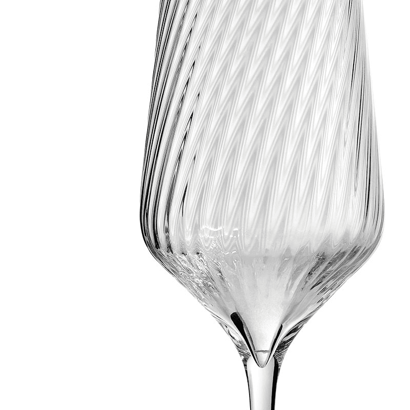 Vera Wang Swirl Set of 2 Champagne Flutes, 270ml, Clear