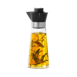 Image showing the Oil & Vinegar Bottle, Black/Steel product.