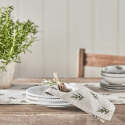 Image showing the Olive Branch Set of 4 Napkins, Neutral product.