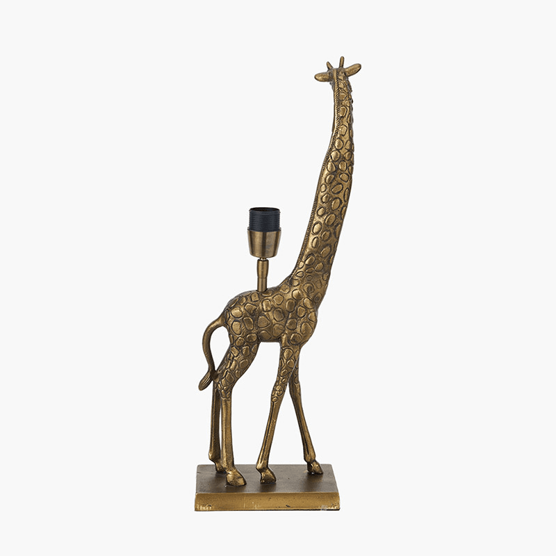 Savanna Giraffe Lamp Base, H56.5cm, Antique Brass