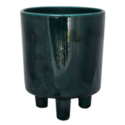 Image showing the Pisa Planter, H20 x W24 x D24cm, Emerald product.