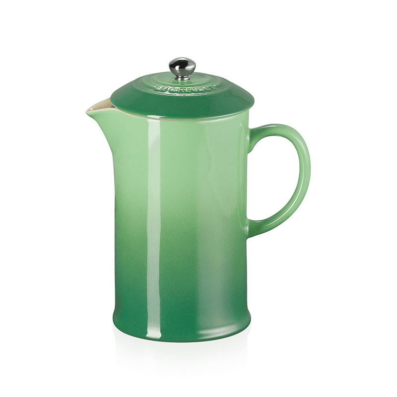 Stoneware Cafetiere with Metal Press, 1L, Bamboo Green