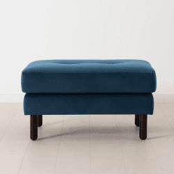 Image showing the Model 04 Ottoman, Velvet Teal product.